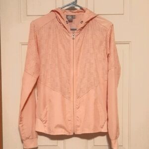 Daisy Fuentes Light Pink Hooded Utility Jacket